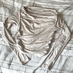 Scrunched off the shoulder top